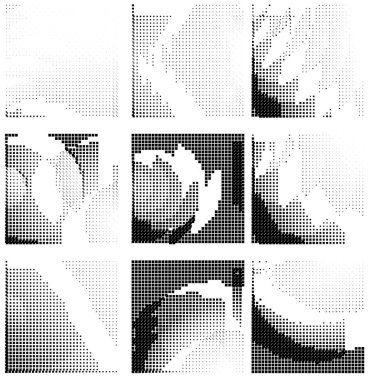 Siyah ve beyaz arkaplanın yarım ton dokusu