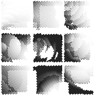 Yarım ton noktalı soyut arkaplan