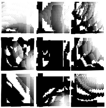 Farklı renk kalıplarına sahip soyut arkaplan