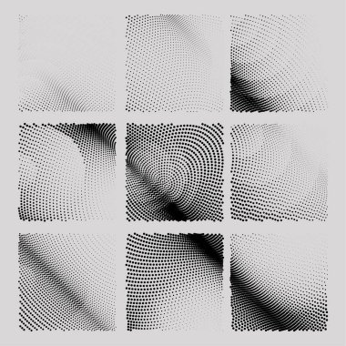 Noktalı ve daireli soyut yarım ton arkaplan