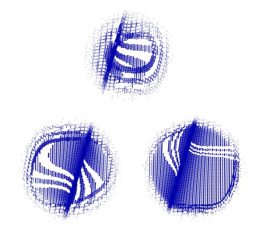 Mavi ve beyaz arkaplan kümesinin vektör çizimi