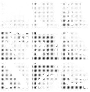 Yarım tonlu noktalar. vektör illüstrasyonu.