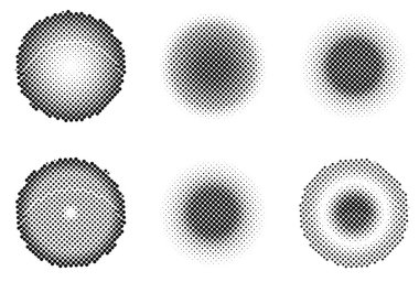 Yarım tonlu noktalar. vektör illüstrasyonu.