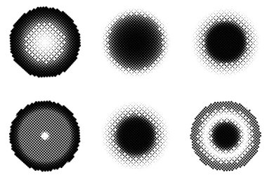 Yarım tonlu noktalar. vektör illüstrasyonu.