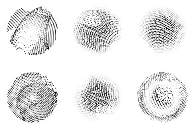 Soyut çember arka plan seti. vektör illüstrasyonu