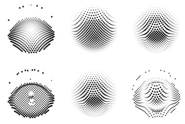 Yarım tonlu noktalar. vektör illüstrasyonu.