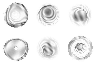 Yarım tonlu noktalar. vektör illüstrasyonu.