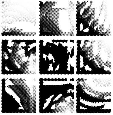 Noktalı yarım ton grunge arkaplanı, vektör illüstrasyonu