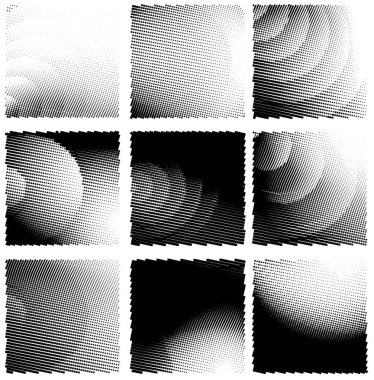 Noktalı ve daireli soyut yarım ton arkaplan