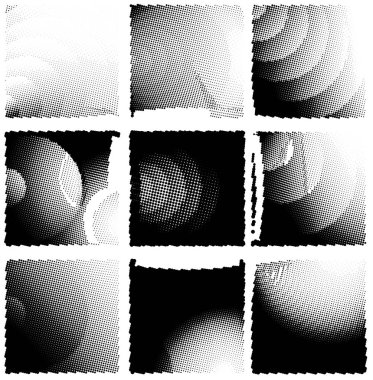 Yarım tonlu noktalar. vektör illüstrasyonu.