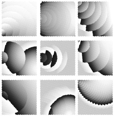 Noktalı yarım ton siyah arkaplan, vektör illüstrasyonu