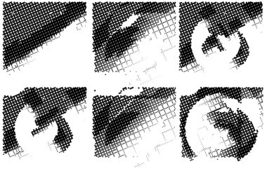 Yarım tonlu noktalar. vektör illüstrasyonu.