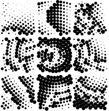 Soyut yarım tonlu noktalar. vektör illüstrasyonu