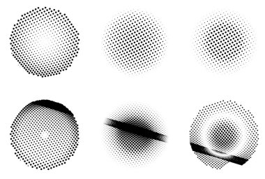 Yarım tonlu noktalar. vektör illüstrasyonu.