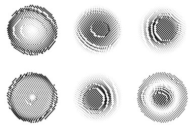 Yarım tonlu noktalar. vektör illüstrasyonu.