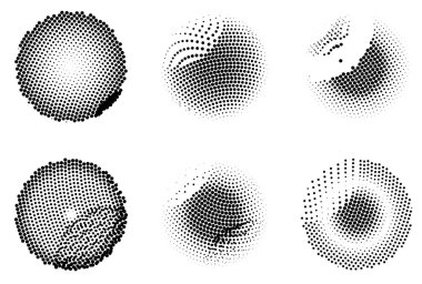Yarım tonlu noktalar. vektör illüstrasyonu.