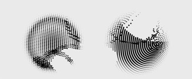 Yarım tonlu noktalar. vektör illüstrasyonu.