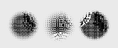 Yarım tonlu noktalar. vektör illüstrasyonu.