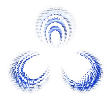 Mavi ve beyaz daireli soyut arkaplan