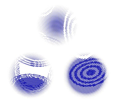 Noktalı ve daireli soyut arkaplan