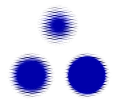Yarım tonlu noktalar. vektör illüstrasyonu.