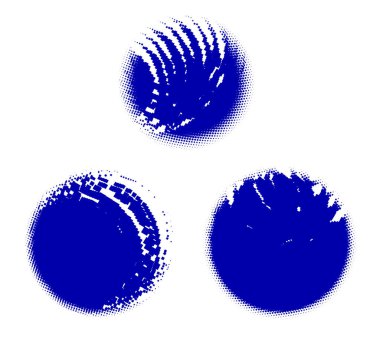 Bir dizi grunge boya fırça darbeleri, vektör illüstrasyonu