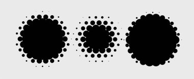 Beyaz arkaplanda siyah noktalar kümesi