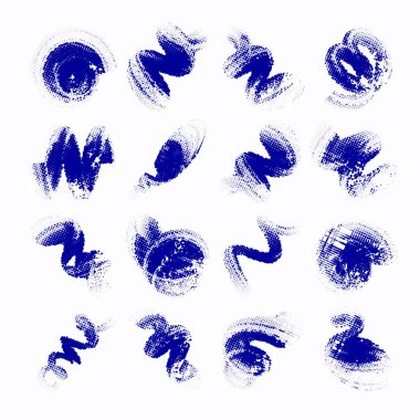Grunge fırça darbeleri, vektör çizim