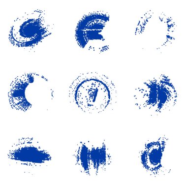 grunge fırça darbeleri, lekeler, lekeler, boya, sıçrama, vektör