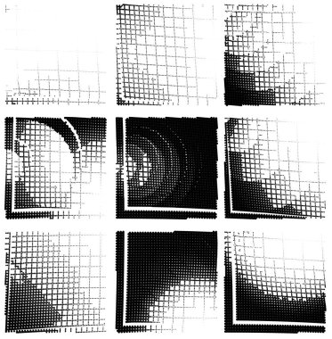 Noktaların yarım ton dokusu. vektör illüstrasyonu.