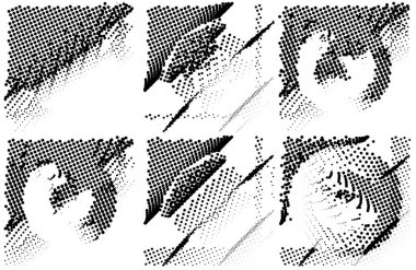 Yarım tonlu noktalar. vektör illüstrasyonu.