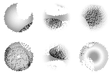 Yarım tonlu noktalar. vektör illüstrasyonu.