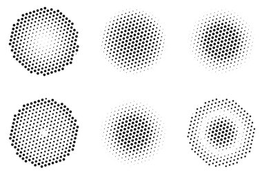 Yarım tonlu noktalar. vektör illüstrasyonu.