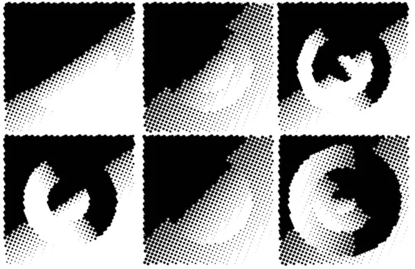 Farklı desenlere sahip yarım ton grunge arkaplanı