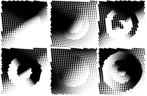 Texture Demi Teinte Points Noirs Sur Fond Blanc — Image vectorielle