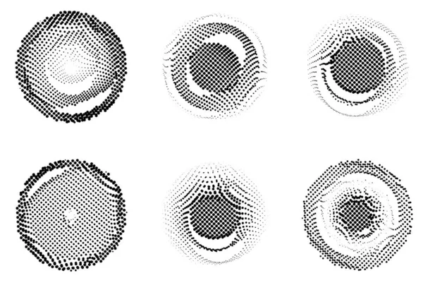 Yarım ton noktalar ayarlandı. vektör illüstrasyonu