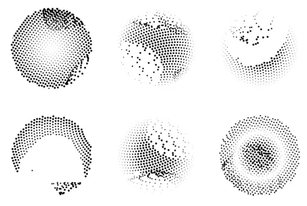 Yarım ton noktalar ayarlandı. vektör illüstrasyonu.