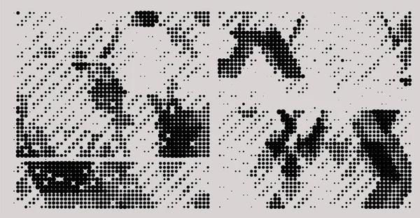 Halftone Mosaic Earth Vector Illustration — Vector de stock