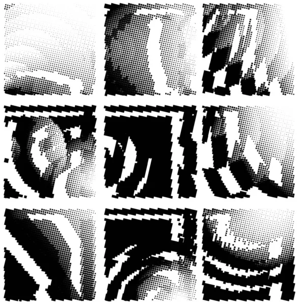 Farklı desenlere sahip yarım ton grunge arkaplanı