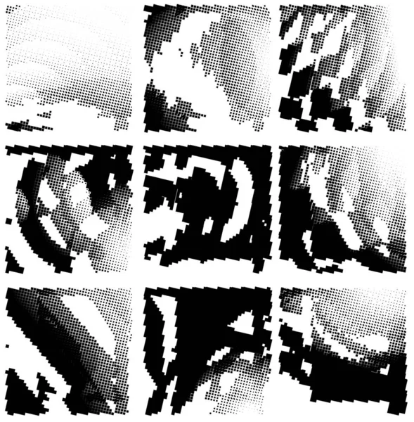 Farklı desenlere sahip yarım ton grunge arkaplanı