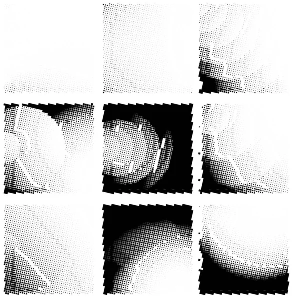 带圆点和圆点的抽象半色调背景 — 图库矢量图片