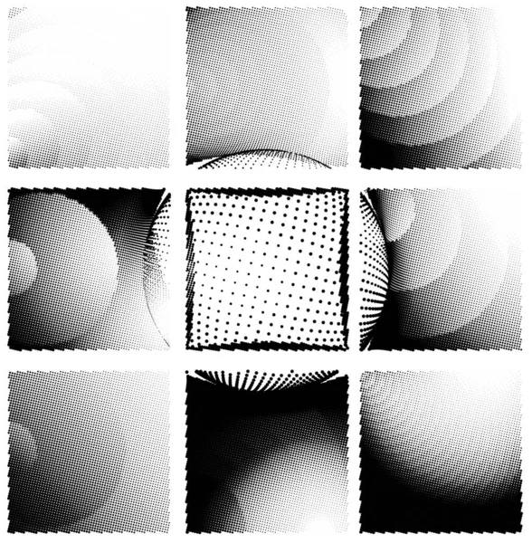 Fond Abstrait Avec Des Points Demi Tons — Image vectorielle