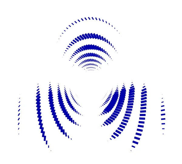 Abstrakter Hintergrund Mit Blauen Punkten Und Kreisen — Stockvektor