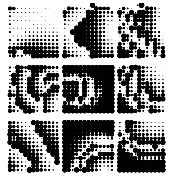 Yarım tonluk noktalı arkaplan mozaiği. vektör illüstrasyonu.