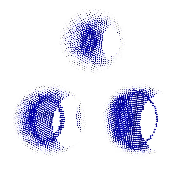 Soyut yarım ton noktalı logo. vektör illüstrasyonu.