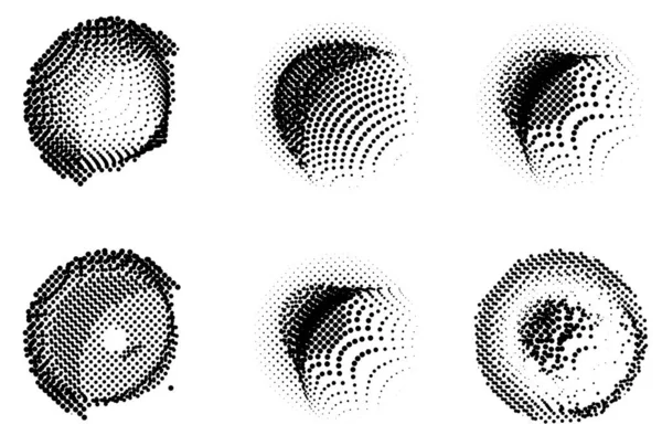 Yarım ton daireler kümesi, vektör illüstrasyonu