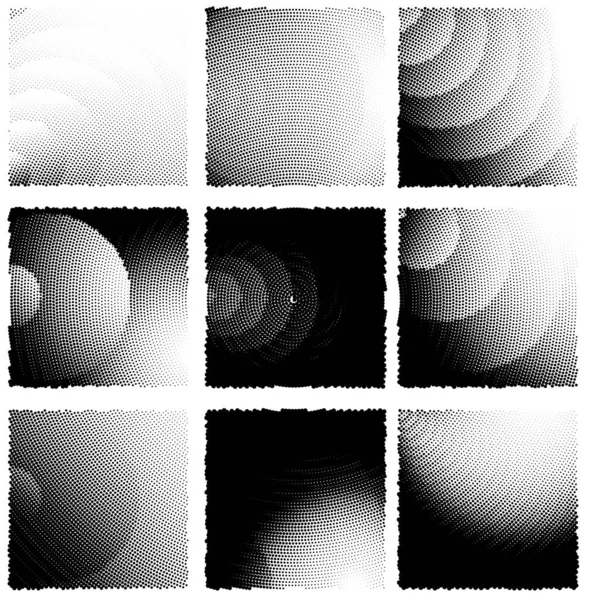 Fond Abstrait Demi Ton Avec Des Points Des Cercles — Image vectorielle