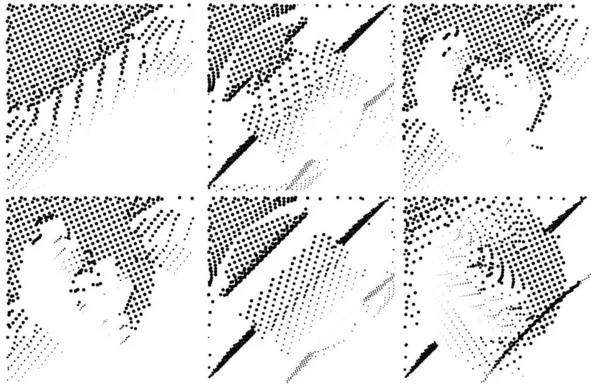 Noktalı ve daireli soyut yarım ton arkaplan