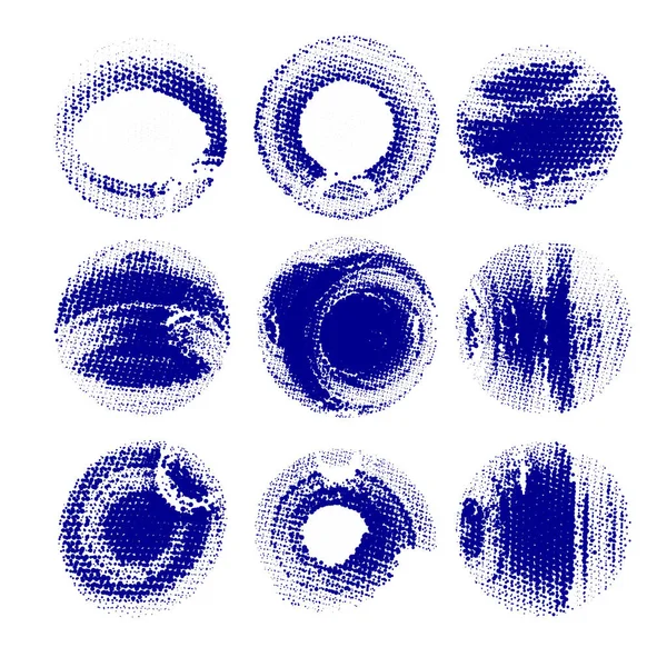 Bir dizi grunge fırça darbeleri, lekeler, lekeler, lekeler, kenarlar..