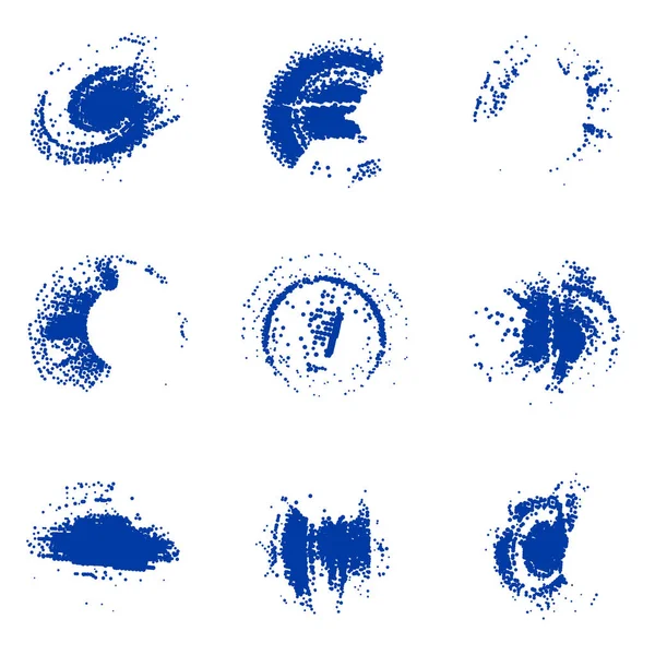 grunge fırça darbeleri, lekeler, lekeler, boya, sıçrama, vektör